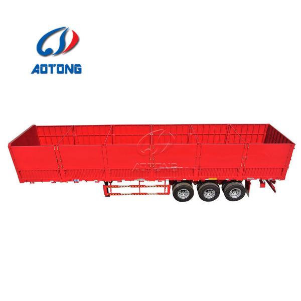 Semi-reboque de parede lateral para caminhão-trator Carga útil máxima 30-100T Suspensão de folhas/ar