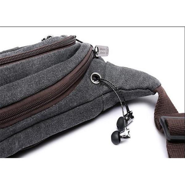 Бочонок сумок талии черных людей спорт сформированный с линией ушей отверстием