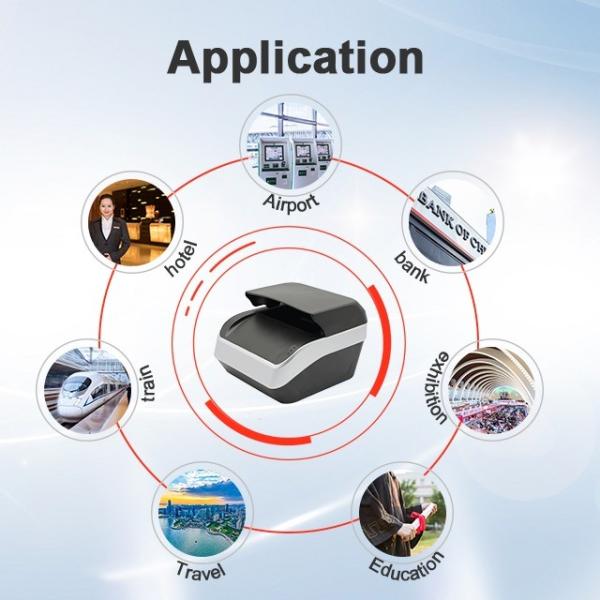 Passport Size USB Interface High Speed ID Document Scanner and Automatic OCR MRZ Reader