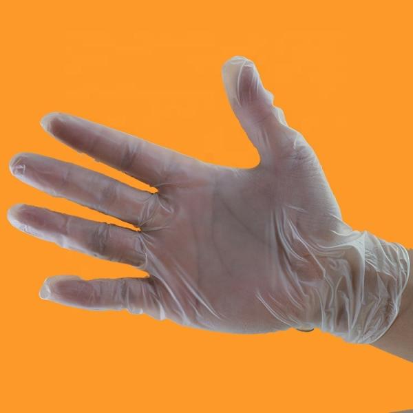 Medical Vinyl Examination Gloves Non Sterile Latex Free Strong Tensile Strength