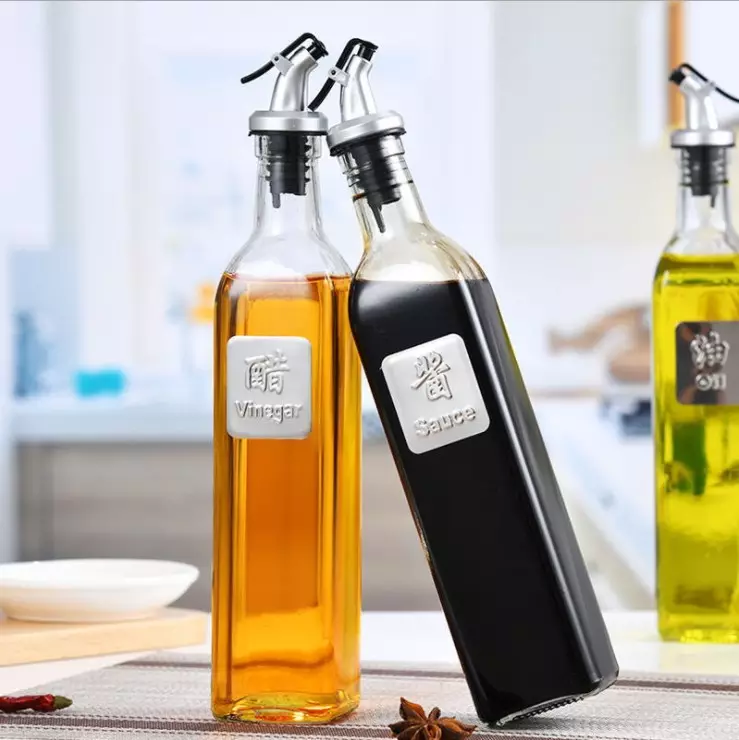 Шкляная бутылка по заказу 650 мл 330 Чистое стекло Оливковое масло бутылка с крышкой Оливковое масло