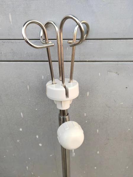 Medical Equipment Adjustable Infusion Stand At Bedside Hospital White