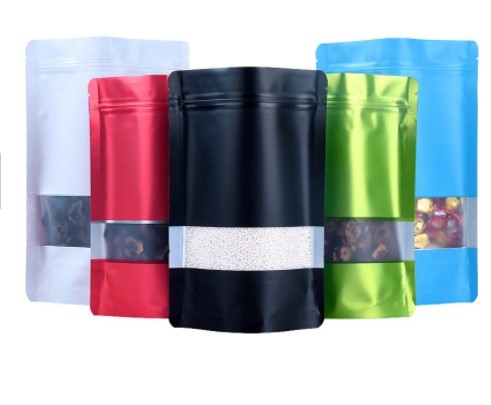 Custom Printed Aluminium Foil Laminated Plastic k Food Packaging Bags with Clear Window