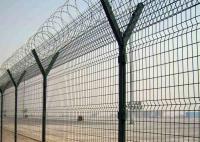 Cerca de segurança aeroportuária em forma de Y With Barbed Wire da altura do cargo 1030mm
