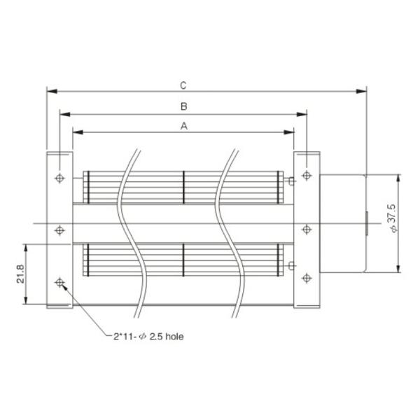 12V 24V 90mm 150mm Tangential Sleeve Bearing Cross Flow Fan for Air Condition