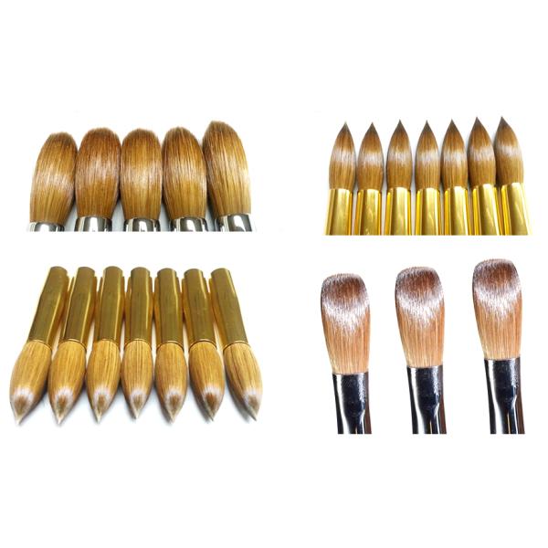 100% щетки искусства ногтя волос соболя Колинскы, форма овала щетки ногтя Колинскы соболя