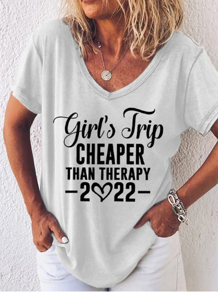 Женщин верхних частей дам мелкого бизнеса рукав v печати лета стильных короткий - футболка шеи