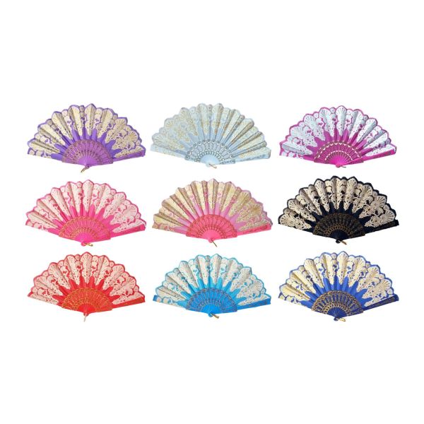 [I AM YOUR FANS]Personalize Wedding Hand Fans Folding Plastic/Wooden/Bamboo Hand Fan With Lace