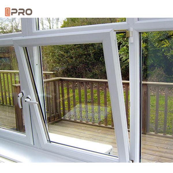 Tilt And Turn Aluminum Windows Double Glass Customized Design