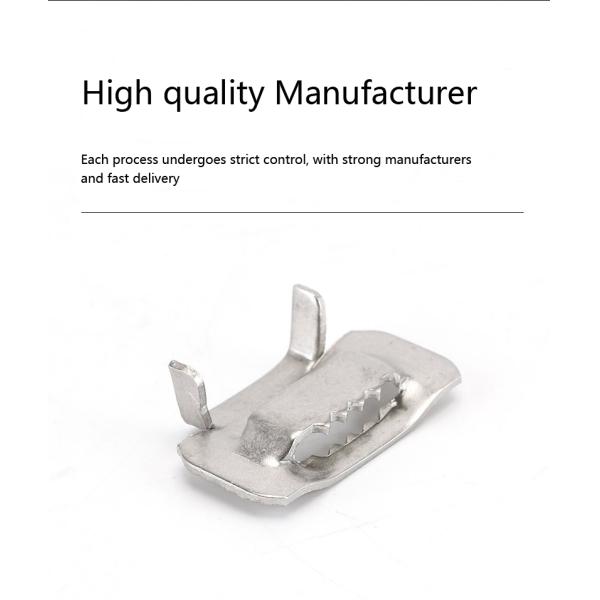 Ушные зубы Нержавеющая сталь застежки для SS ленты SS304 SS201 3-25 мм