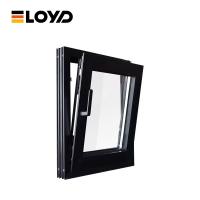 Black Aluminium Tilt And Turn Window Slimline Sound Insulation OEM