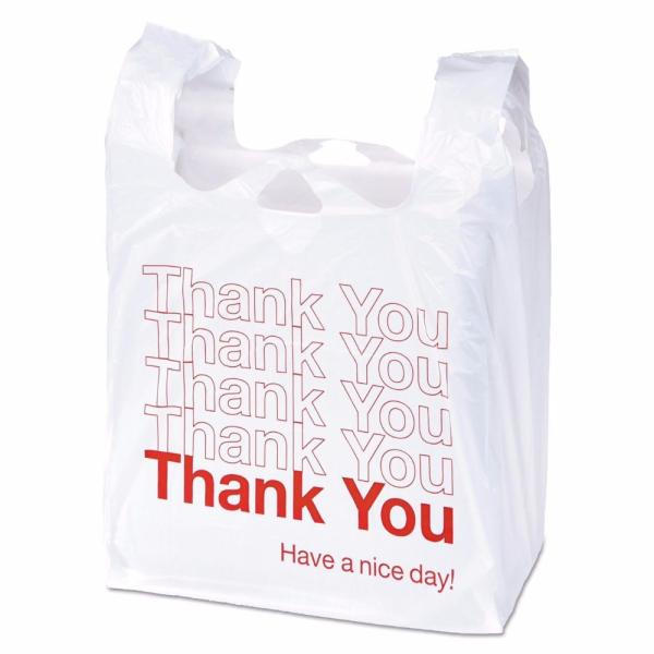 T Shirt Plastic Shopping Bags for Packaging on Roll, White Colour, HDPE Material