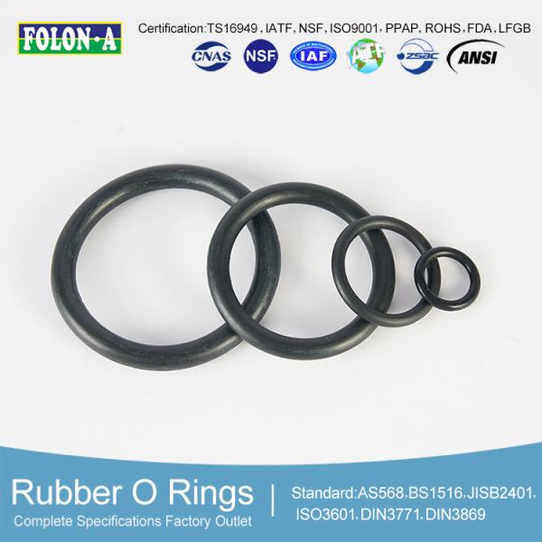 Tensile Strength Black NBR O Rings Smooth Surface -25.C To 100.C Temperature Range