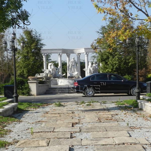 Outdoor Marble Trevi Fountain Oceanus Statues amous Greek God Poseidon Fountains Garden Decoration Large