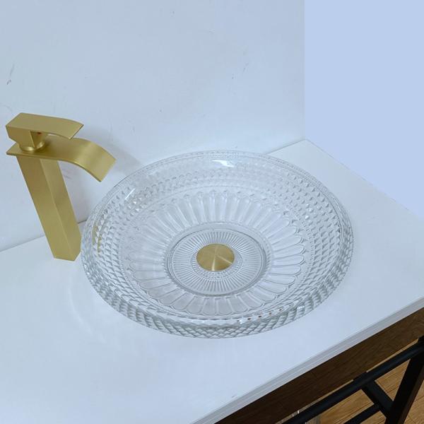 Шар таза мытья Bathroom над художественным против 450mm кристально ясное