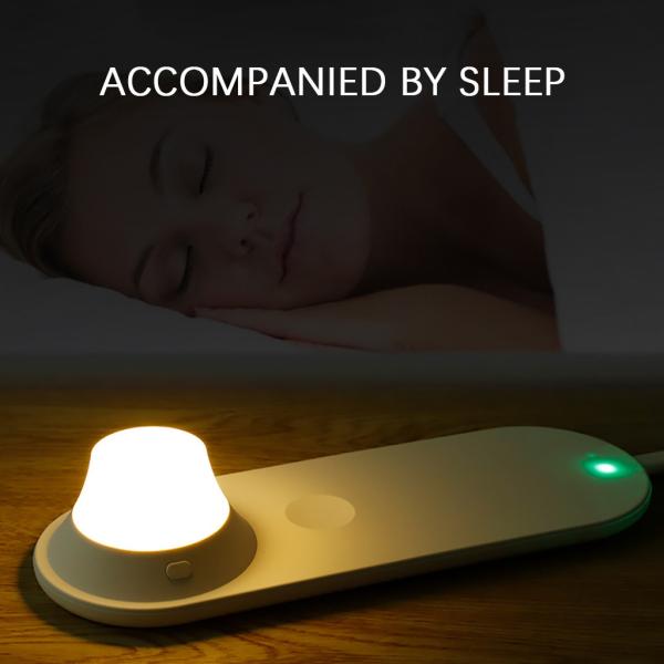 Flicker Free 5V 2A 10watt Wireless Charger Night Light / 3 In 1 Night Lamp