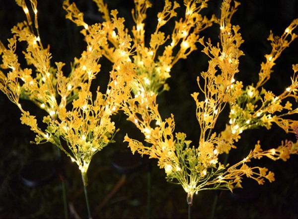 Solar Artificial rape Flower Lights Ground Decoration Lawn Lamp