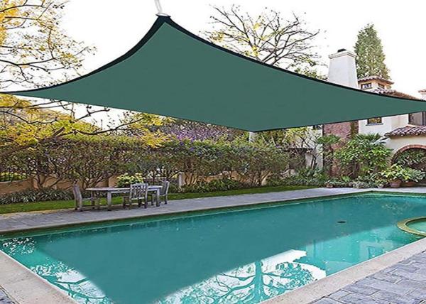 Outdoor Green Rectangle Garden Shade Sail For Parking Driveway Playgrounds