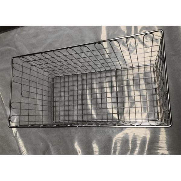 Custom Made Stainless Steel Woven Mesh Hospital Sterile Appliance Storage Basket