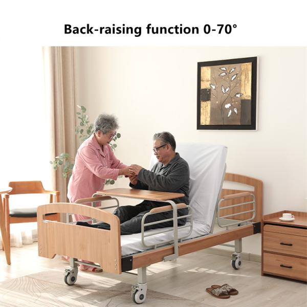 Electric Nursing Bed Automatic Turning Medical Hospital Bed With Rails Hospital Room Bed