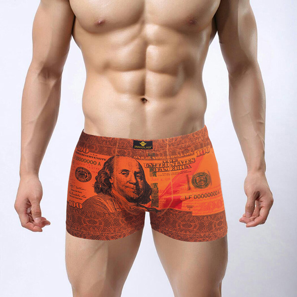 Fast deliver Underwear Men Letter Print Cotton Boxer Sexy Brand Cuecas Cool Mens Underwear