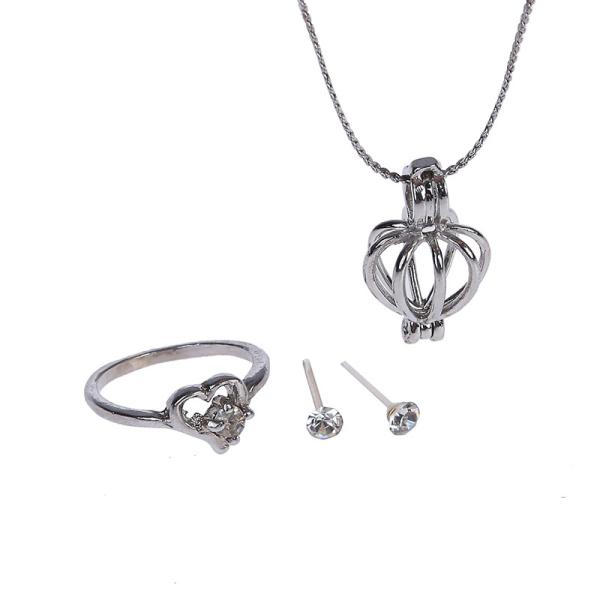 Love Pearl Gift Sets Including Earrings and Ring and Necklace for women gift