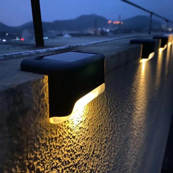LED Solar Lamp Deck Lights Wall Stairs LED Outdoor Garden Lamp Solar Stair Light Waterproof Step Landscape Light
