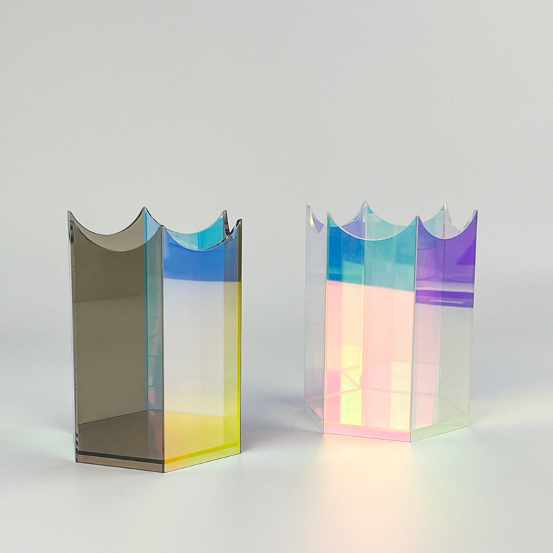 Custom Acrylic Bright Color Desktop Storage Display Organizer Creative Simplicity Pen Holder and Storage Box for Office Use