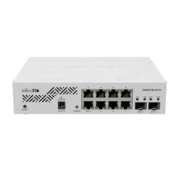 MIK-RO-TIK CSS610-8G-2S-IN SWITCH Huit ports Ethernet 1G et deux ports SFP + pour la connectivité par fibre optique 10G