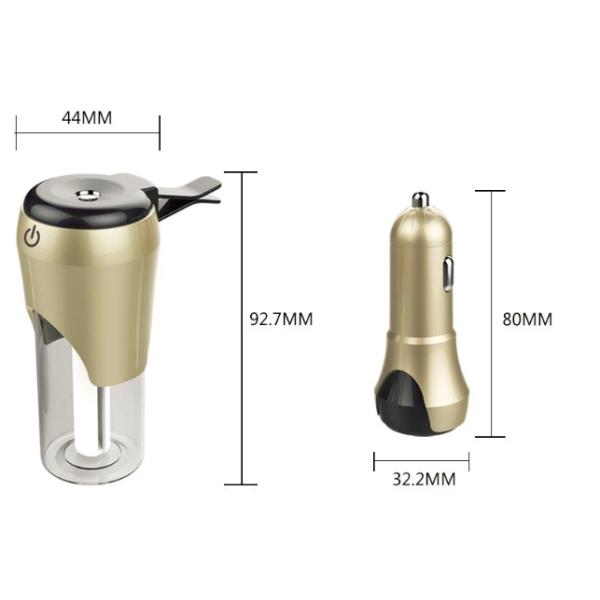 Portable In Car Humidifier Dual USB Rechargeable Charger Humidifier Diffuser