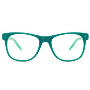 Monóculos quadrados do acetato do quadro ótico das crianças do verde 18mm