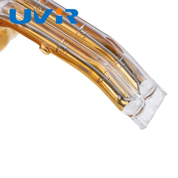 Tube chauffant infrarouge en forme de L, doré, 150-6000W