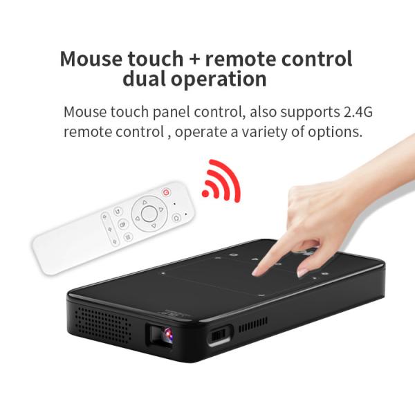 Андроид черного мини портативного репроектора 4K пылезащитный водоустойчивый составляя карту репроектор DLP
