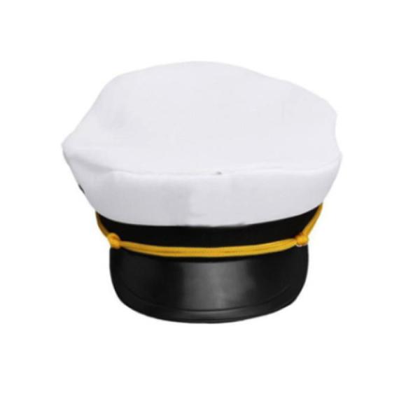 Promotional White Sailor Captain Hat , Blank Captains Hat Personalized