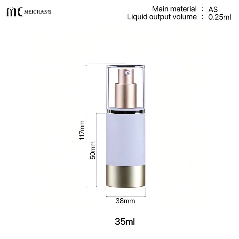35ml Oval AS Airless Bottle for Sustainable Skincare Packaging（MC-294）