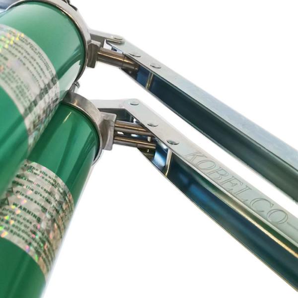 Single Double Rod Lever Operated Grease Gun 600cc Hand Held High Pressure