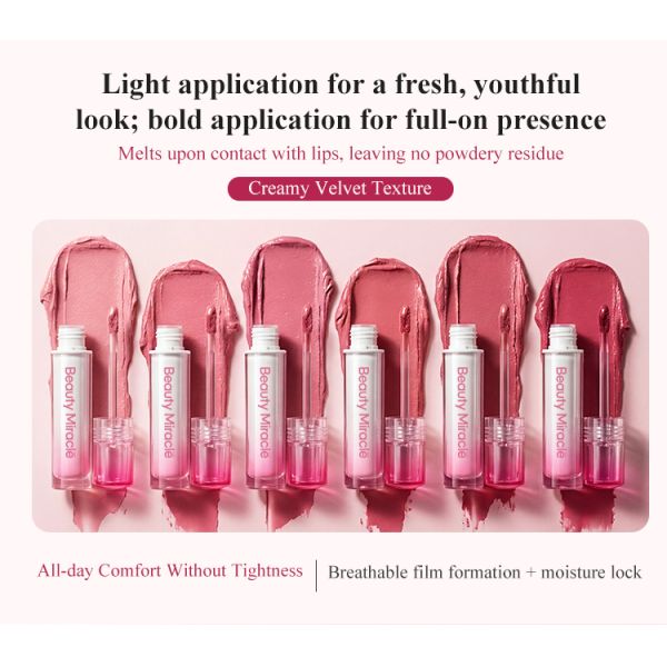 OEM Private Label New Arrivals Lipstick Lightweight Long-Lasting Velvet Matte Velvet Makeup Lip Mud Velvet Matte