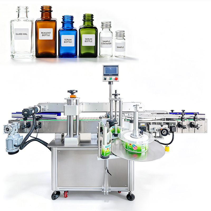 High Accuracy Automatic Flat Labeling Machine Glass and Plastic Bottle Labeling Machine With OEM ODM Services