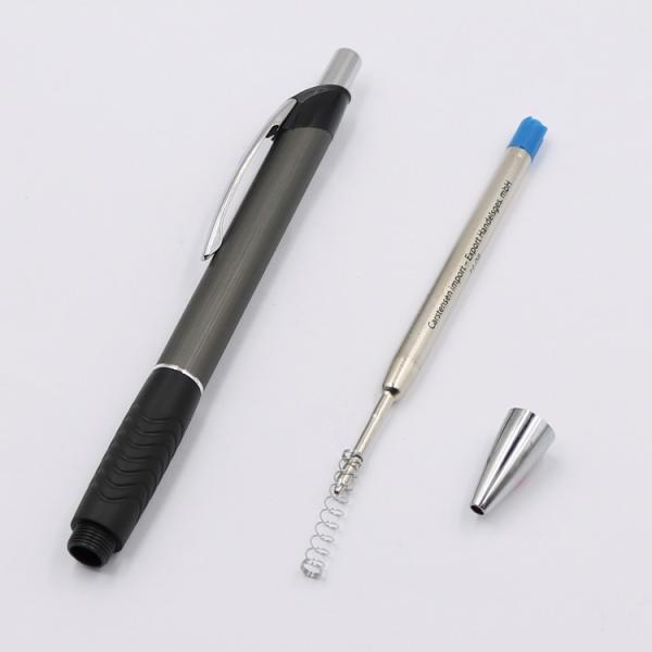 Portable Aluminum Metal Ballpoint Pen Rubber Grip Business Office School Ball Pen