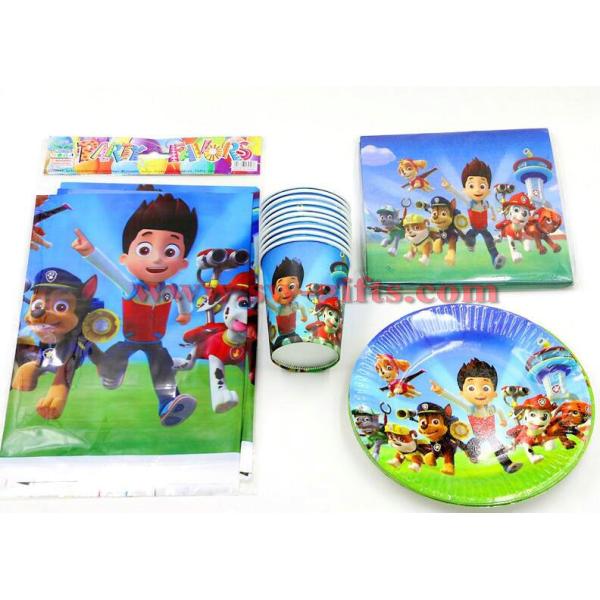 Paw patrol theme Children Party Sets Tableware Sets Paper Plate Napkins Happy Birthday Party Supplies Decoration