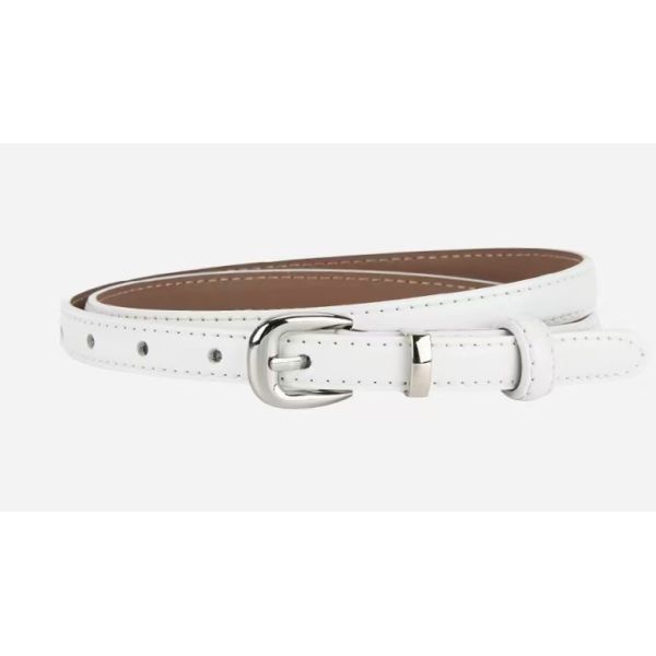 Canvas Woven Belt, Leather Trim Belt, Silver Buckle, Stretch Belt, Two-Tone Casual Belt, Versatile Belt for Jeans
