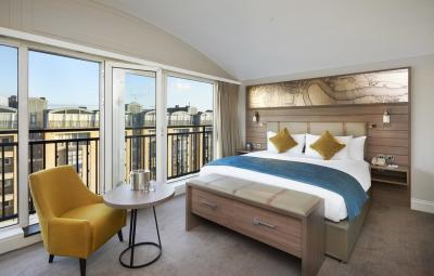 4 star Hotel room Bed Furniture Laminate bed with Leisure Chaise lounge and HPL TV table Writing desk unit