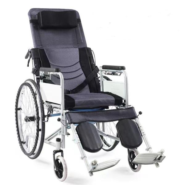 12 24 Lightweight Foldable Wheelchair Fold Up Electric Wheelchair Black