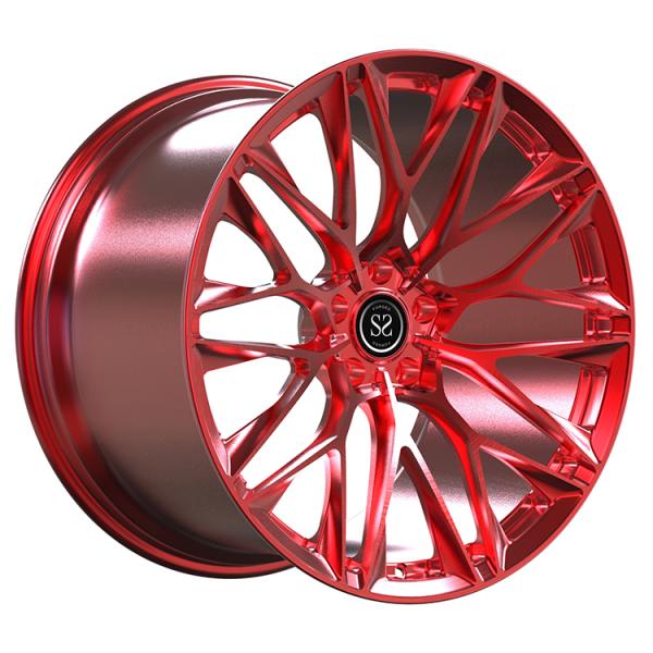 SLS AMG Black series 20x11 and 21x13 Custom 1 Piece Forged Rims Candy Red