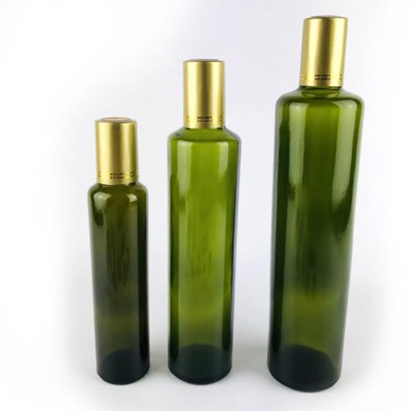 No Drip Nozzle Round Glass Olive Oil Bottle Dust Proof OEM Service Support