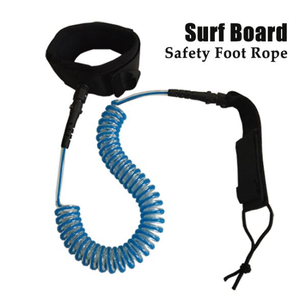 Foot Rope ROHS 10FT Coiled Surf Board Leash 7.0MM Cord