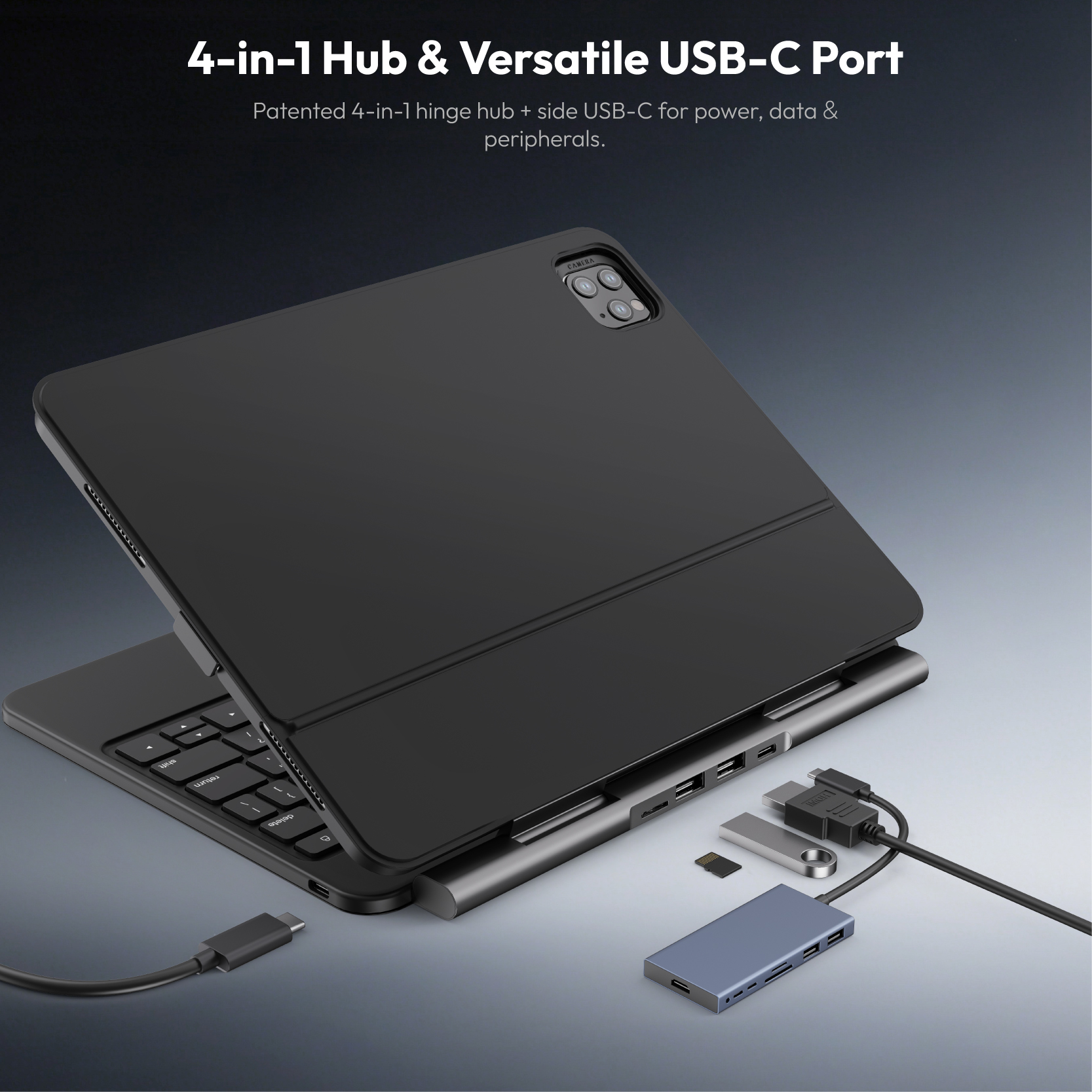 New Magic Keyboard Case for iPad (A16) 11 (2025) 10th(2022) 10.9 4-in-1 Hub Expansion Magnetic Smart Connector OEM ODM