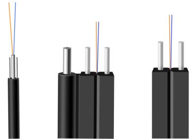 GJYXFCH Self Supporting Outdoor FTTH Drop Fiber Steel Wire Strength G657A2 12 Strand Armored