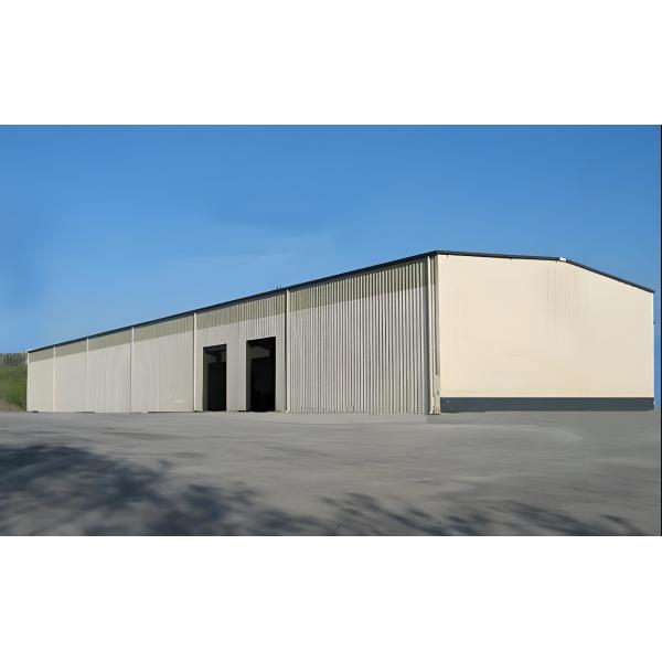 Steel Frame Prefab Building Construction , Long Span Steel Construction Warehouse