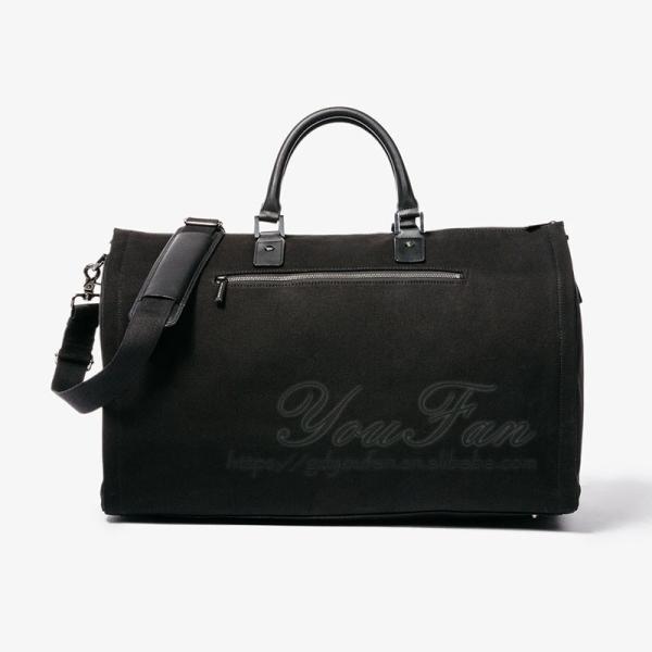 High End Travel Garment Bag , Waxed Canvas Weekender Garment Duffel Bag